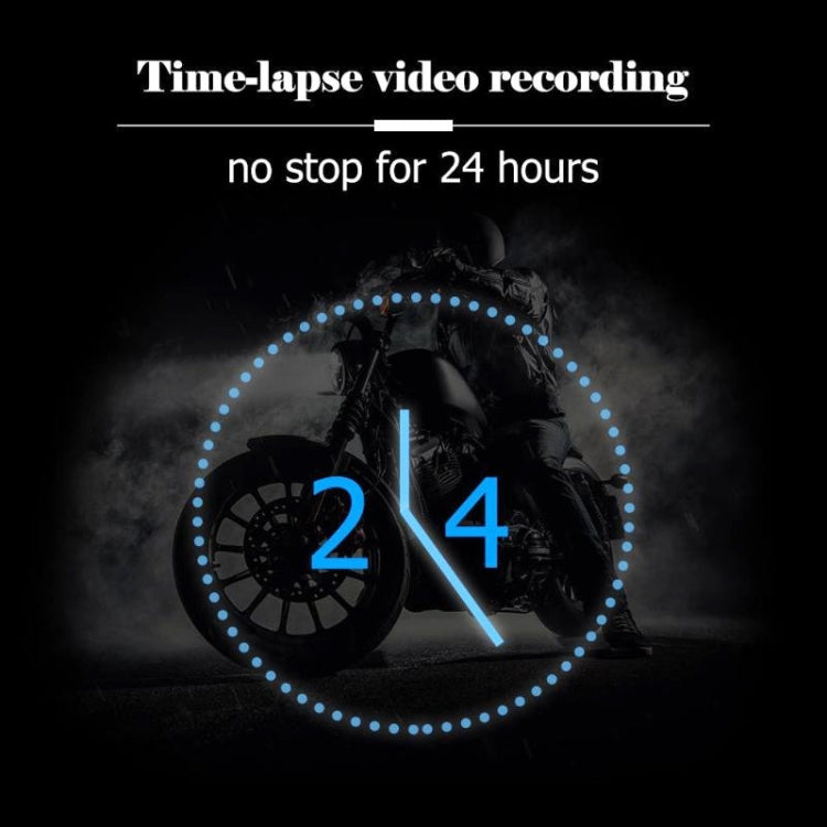 MT-80 3.0 inch 140 Degrees Wide Angle HD Video Motorcycle Dual  Camera DVR, Support TF Card (32GB Max), MT-80