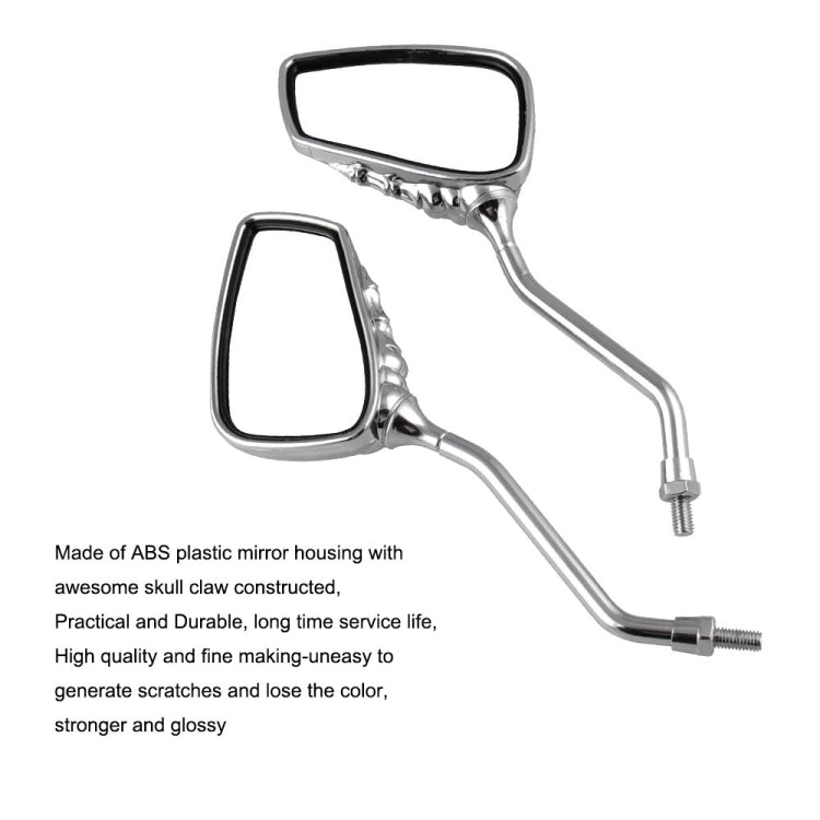 MB-MR011 Motorcycle Modified Universal ABS Skeleton Hand Rear View Mirror Set, Universal Skeleton Hand
