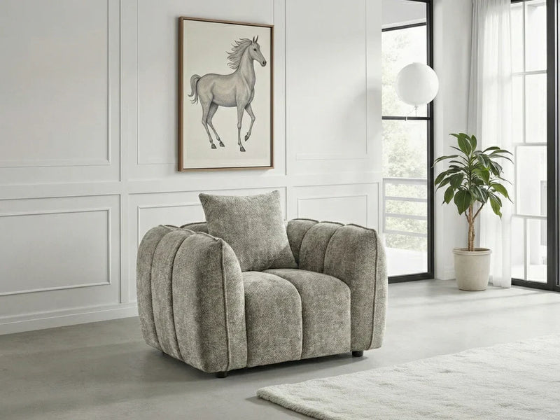 Luxurious Venice Fabric Armchair Sofa with Plush Comfort Design