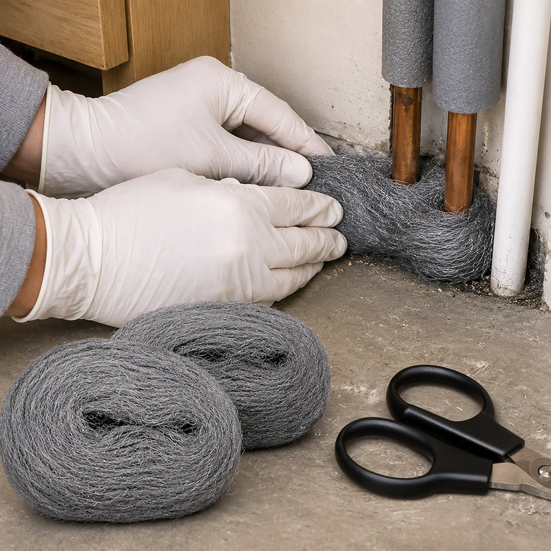 Steel Wool for Mice 2 Pack Rodent Control Rolls