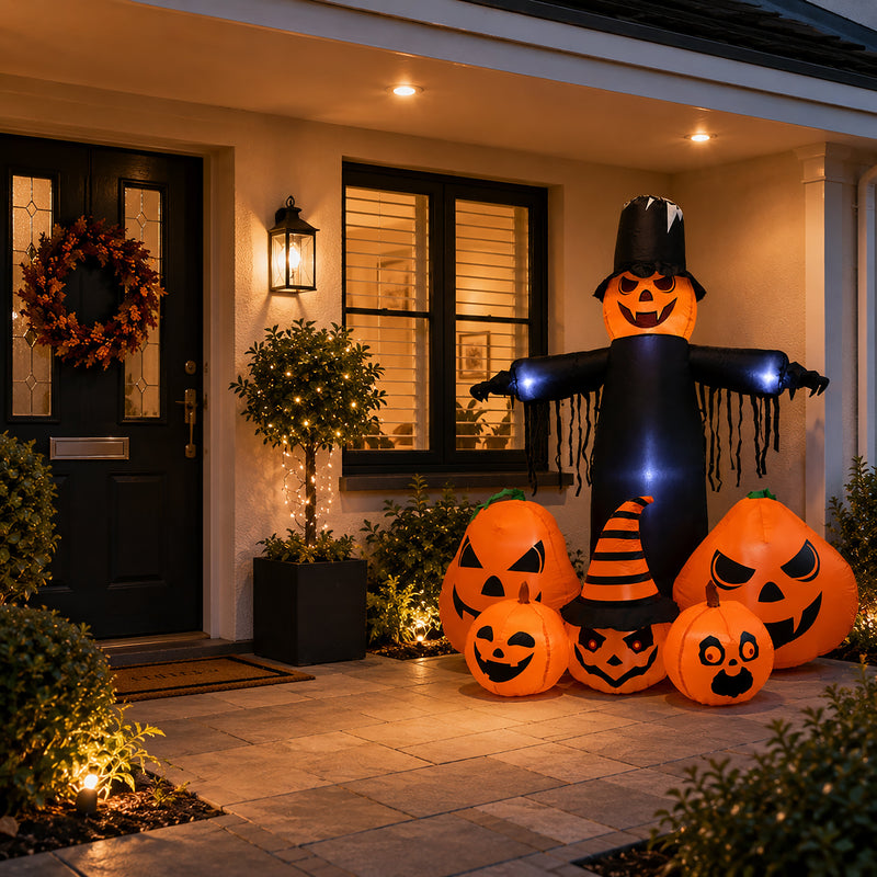 Inflatable Halloween Pumpkin Family with LED Lights