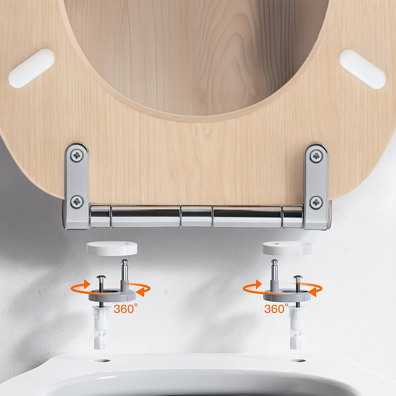 Light Pine MDF Soft Close Toilet Seat with Quick Release