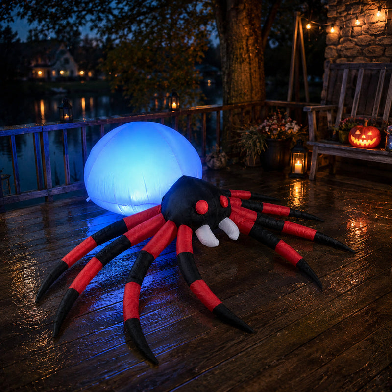 8ft Giant LED Inflatable Halloween Spider Decoration