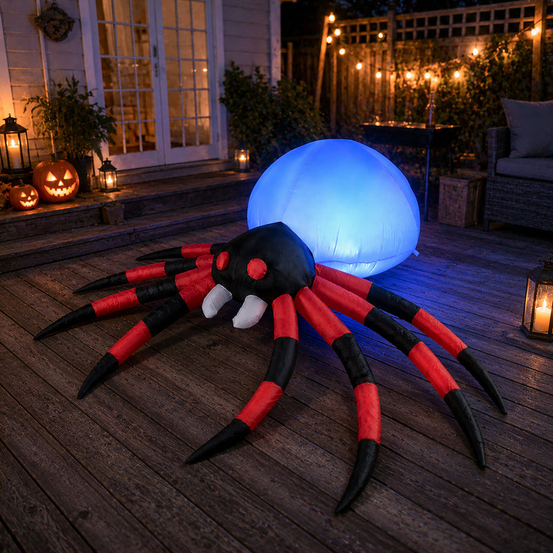 8ft Giant LED Inflatable Halloween Spider Decoration