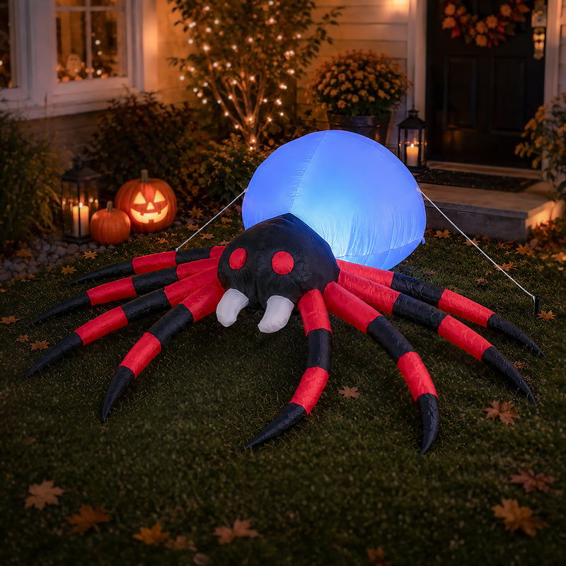 8ft Giant LED Inflatable Halloween Spider Decoration