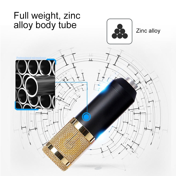 BM-800 Network K-Song Dedicated High-end Metal Shock Mount Microphone Set, BM800 Kit Blue, BM800 Kit Black, BM800 Kit Pink