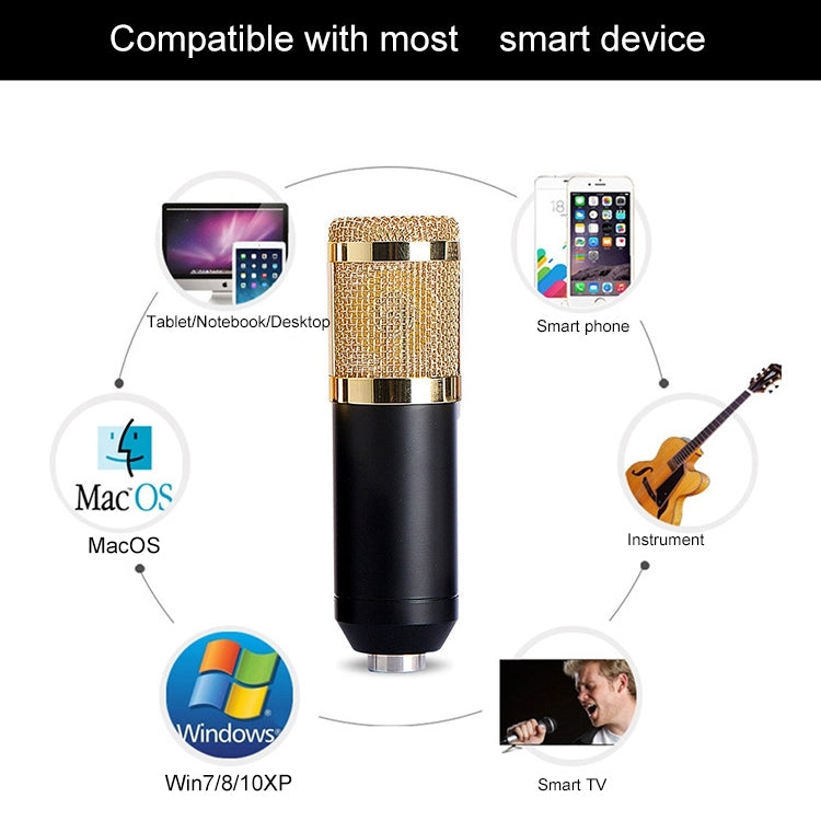 BM-800 Network K-Song Dedicated High-end Metal Shock Mount Microphone Set, BM800 Kit Blue, BM800 Kit Black, BM800 Kit Pink