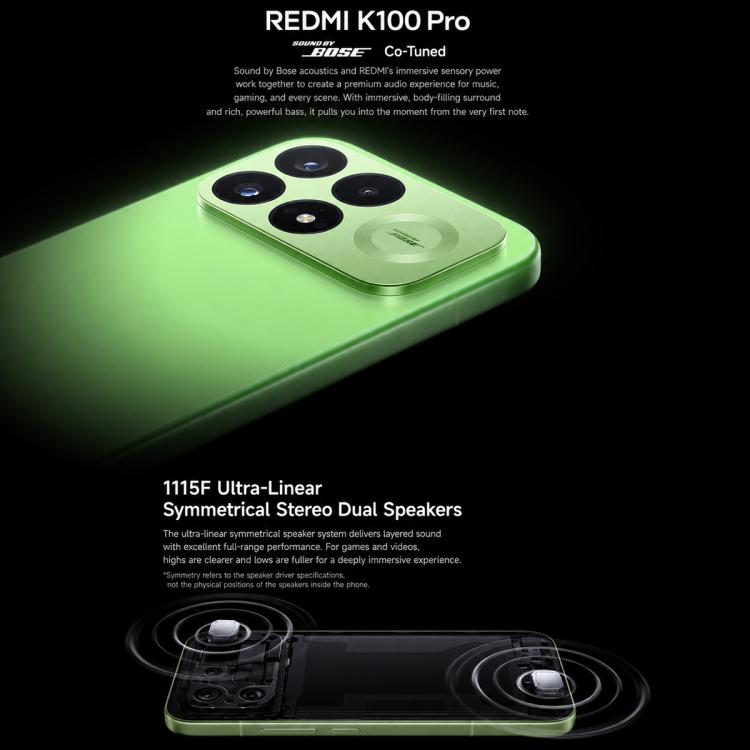 Xiaomi Redmi K100 Pro, 16GB+256GB, 6.59 inch Xiaomi HyperOS 3 Snapdragon 8 Elite V Series Octa Core, NFC, Network: 5G, 16GB+256GB