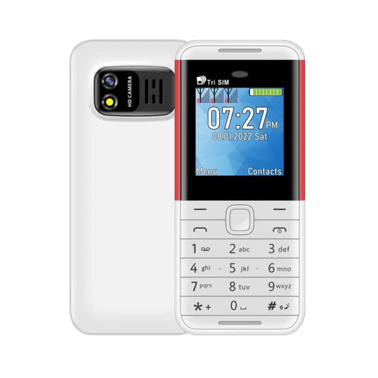 1.33 inch, MTK6261D, 21 Keys, Support Bluetooth, FM, Magic Sound, Auto Call Record, GSM, Triple SIM, English Key