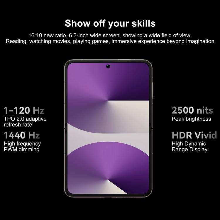 HUAWEI Pura X, 12GB+512GB, Side Fingerprint Identification, 6.3 inch + 3.5 inch HarmonyOS 5.0.1 Octa Core, NFC, OTG, Not Support Google Play, 12GB+512GB