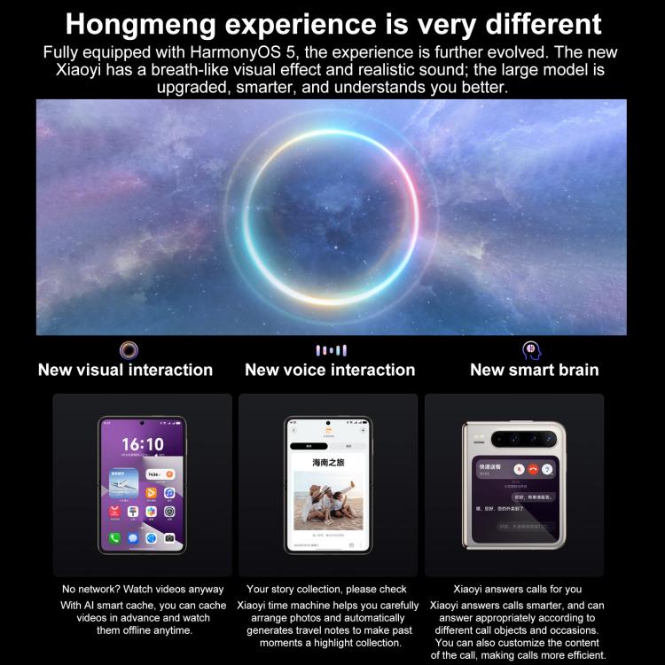 HUAWEI Pura X, 12GB+512GB, Side Fingerprint Identification, 6.3 inch + 3.5 inch HarmonyOS 5.0.1 Octa Core, NFC, OTG, Not Support Google Play, 12GB+512GB