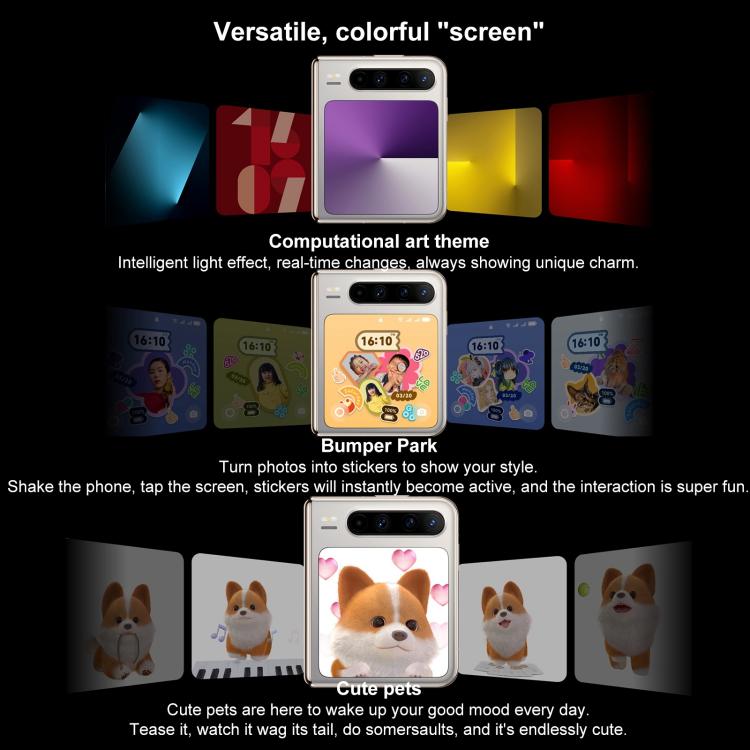 HUAWEI Pura X, 12GB+512GB, Side Fingerprint Identification, 6.3 inch + 3.5 inch HarmonyOS 5.0.1 Octa Core, NFC, OTG, Not Support Google Play, 12GB+512GB