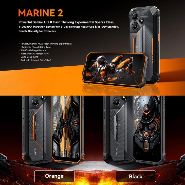 Blackview Oscal Marine 2, 8GB+256GB, 6.56 inch Android 15 Unisoc UMS9230E T615 Octa Core, Network: 4G, OTG, NFC, 8GB+128GB