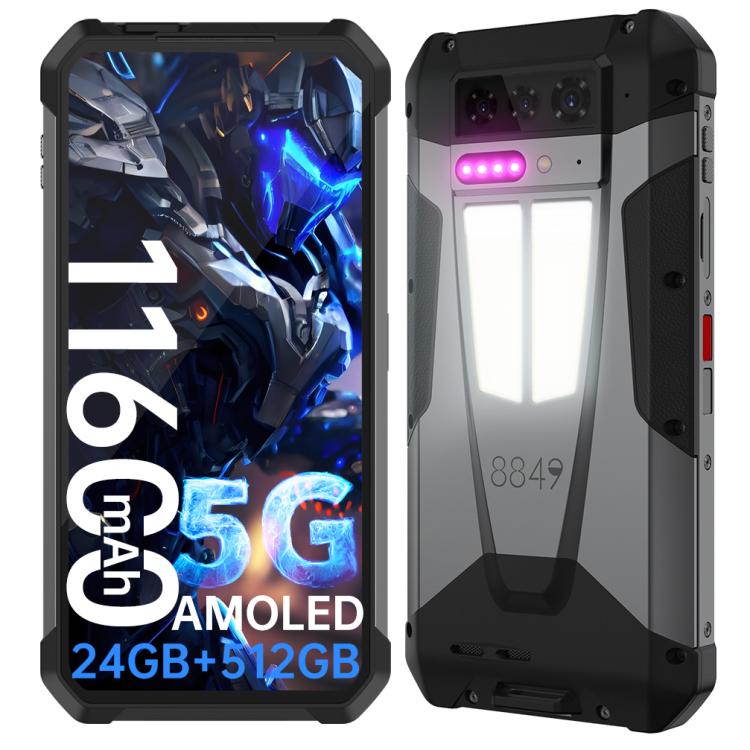 Unihertz 8849 Tank 4 Night Vision Projector Rugged Phone, 12GB+512GB, 6.78 inch Android 14 Dimensity 7300 MT6878 Octa Core, Network: 5G, NFC, Tank 4 12GB+512GB