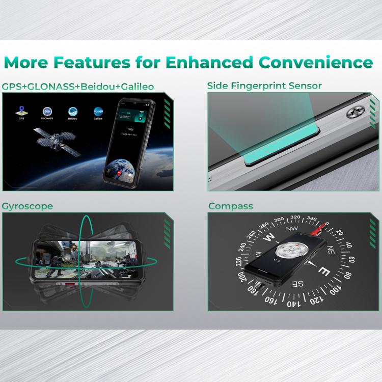 Oukitel WP62 Rugged Phone, 12GB+512GB, 108MP Camera, Fingerprint Identification, 6.6 inch Android 15 MediaTek Dimensity 7025 Octa Core, NFC, OTG, Network: 5G, 12GB+512GB