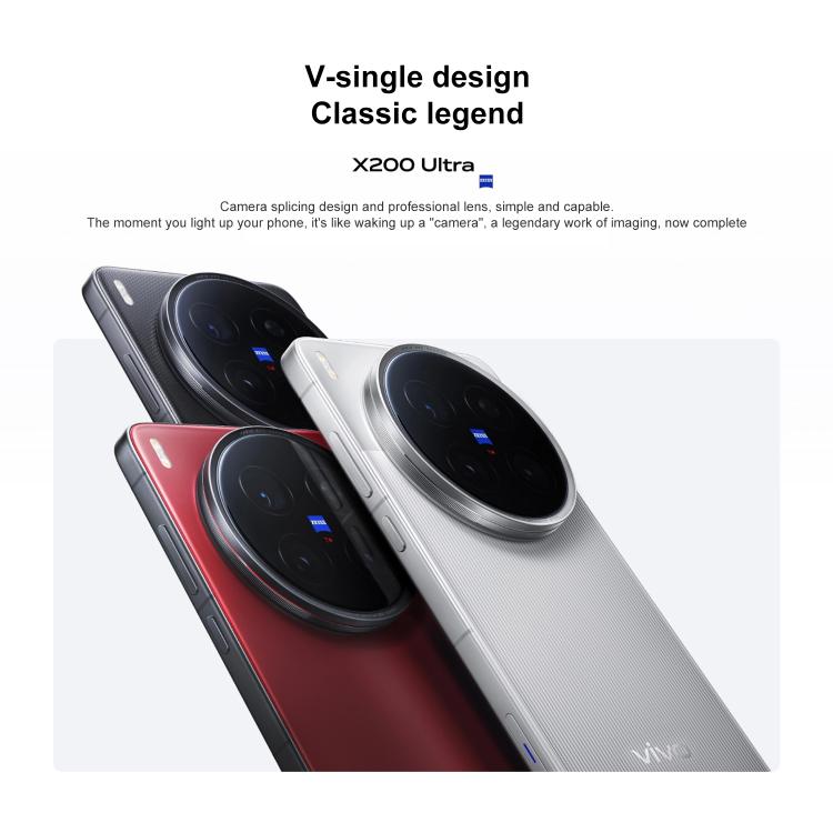 vivo X200 Ultra, 16GB+512GB, Face ID / 3D Ultrasonic Fingerprint, 6.82 inch OriginOS 5 / Android 15 Snapdragon 8 Elite Octa Core, OTG, NFC, Network: 5G, Support Google Play, 16GB+512GB