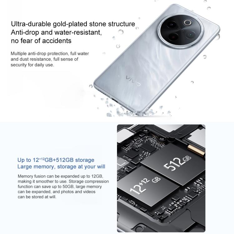 vivo Y300 Pro+, 12GB+512GB, Face ID / Screen Fingerprint, 6.77 inch Android 15 OriginOS 5 Snapdragon 7s Gen 3 Octa Core, OTG, NFC, Network: 5G, 12GB+512GB