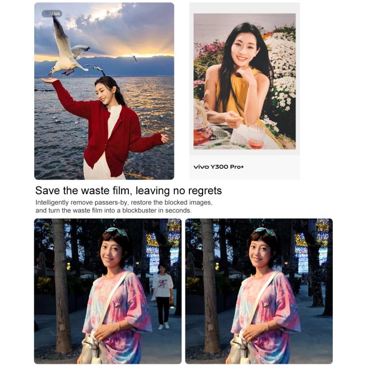 vivo Y300 Pro+, 12GB+512GB, Face ID / Screen Fingerprint, 6.77 inch Android 15 OriginOS 5 Snapdragon 7s Gen 3 Octa Core, OTG, NFC, Network: 5G, 12GB+512GB