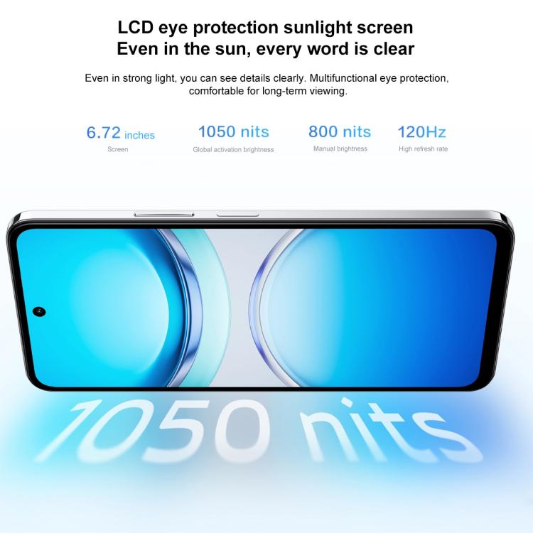 vivo Y300t, 8GB+256GB, Face ID / Side Fingerprint,  6.72 inch Android 15 OriginOS 5 Dimensity 7300 Octa Core, OTG, NFC, Network: 5G, 8GB+256GB