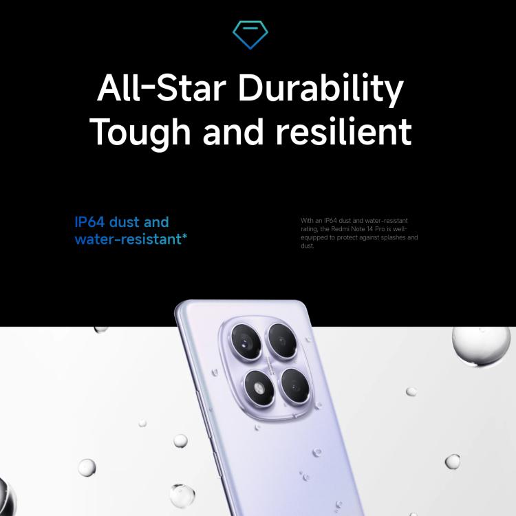 Xiaomi Redmi Note 14 Pro 4G Global, 8GB+256GB, In-screen Fingerprint, 6.67 inch Xiaomi HyperOS Helio G100-Ultra Octa Core, NFC, Network: 4G, Note 14 Pro 4G, 8GB+256GB(Black)