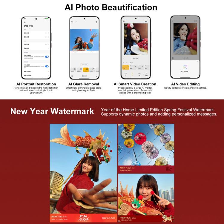 Xiaomi REDMI Turbo 5 Max, 16GB+1TB, 6.83 inch Xiaomi HyperOS 3 Dimensity 9500s Octa Core, NFC, Network: 5G, 16GB+1TB