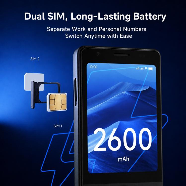 DUOQIN Qin J36 Keypad Smart Phone, 3GB+32GB, 2.8 inch Android 13 MTK8766V Quad Core, Network: 4G, With Camera, With Camera