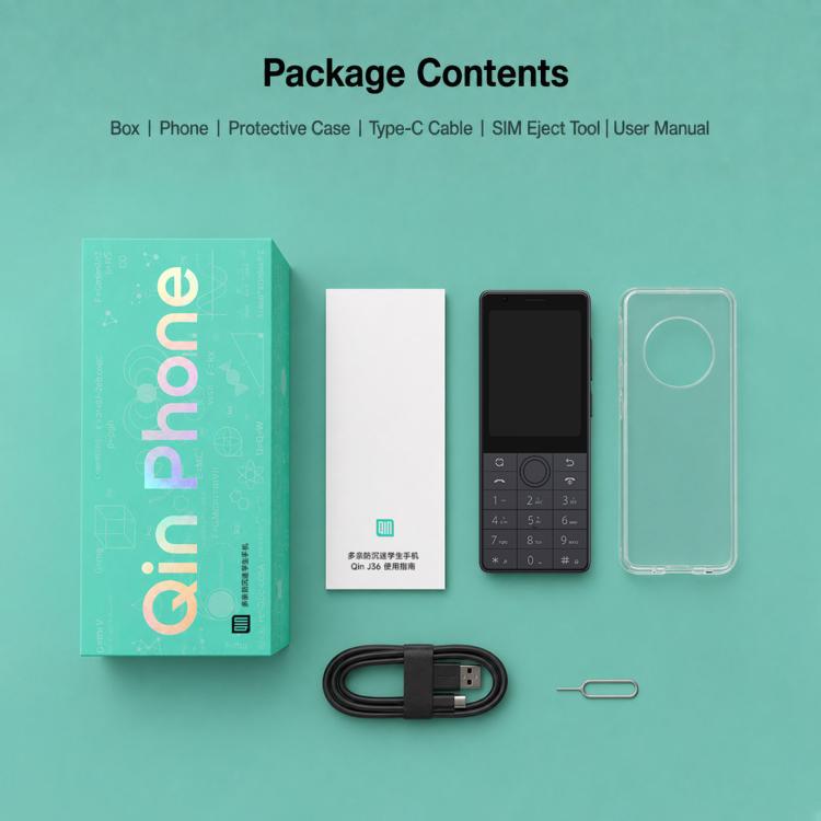 DUOQIN Qin J36 Keypad Smart Phone, 3GB+32GB, 2.8 inch Android 13 MTK8766V Quad Core, Network: 4G, With Camera, With Camera