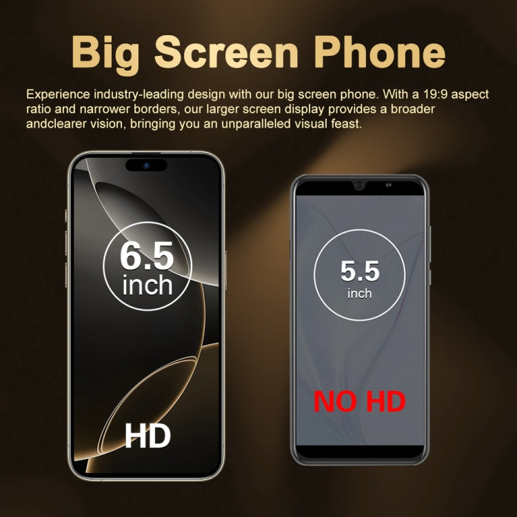i16 Pro Max / Q5A, 6GB+128GB, 6.5 inch Screen, Face Identification, Android 10 MTK6762 Octa Core, OTG, NFC, Network: 4G, Dual SIM, AU Plug, i16 Pro Max / Q5A, AU Plug