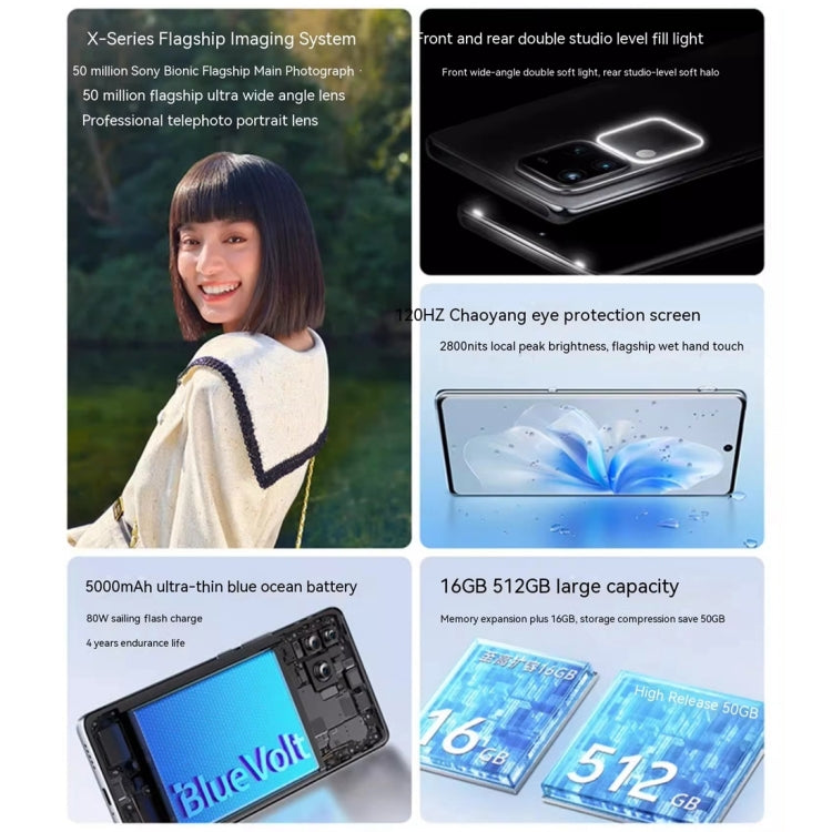 vivo S18 Pro, Triple Back Cameras, 12GB+512GB, Face ID Screen Fingerprint Identification, 6.78 inch Android 14.0 OriginOS 4 Dimensity 9200+ Octa Core 3.35GHz, OTG, NFC, Network: 5G, Support Google Play, 12GB+512GB, vivo S18 Pro, 12GB+512GB