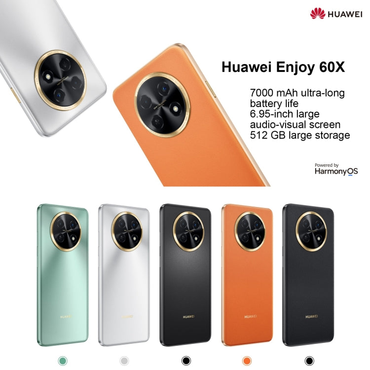 Dual Back Cameras, Side Fingerprint Identification, 7000mAh Battery, 6.95 inch HarmonyOS 3.0 Qualcomm Snapdragon 680 Octa Core 2.4GHz, Network: 4G, OTG, NFC, Not Support Google Play, 128GB Green, 128GB Silver, 128GB Black
