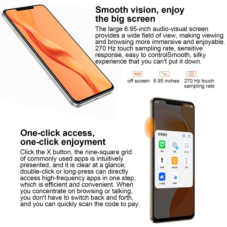 Dual Back Cameras, Side Fingerprint Identification, 7000mAh Battery, 6.95 inch HarmonyOS 3.0 Qualcomm Snapdragon 680 Octa Core 2.4GHz, Network: 4G, OTG, NFC, Not Support Google Play, 128GB Green, 128GB Silver, 128GB Black