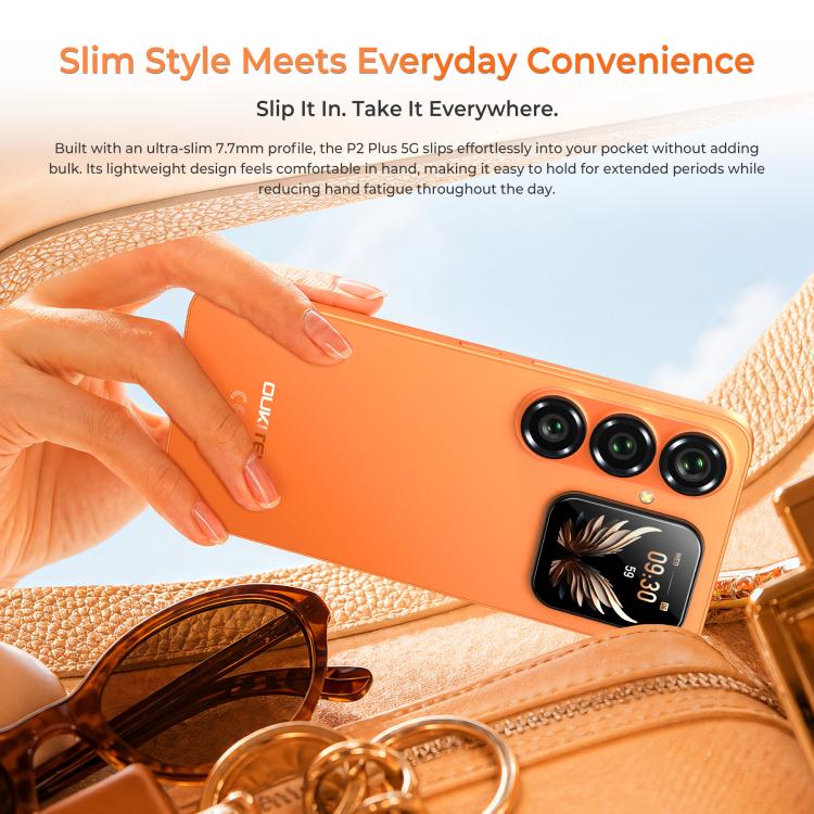 Oukitel P2 Plus Rugged Phone, 12GB+256GB, 5000mAh, Screen Fingerprint Identification, 6.7 inch Android 16 MediaTek Dimensity 7100 Octa Core, NFC, OTG, Network: 5G