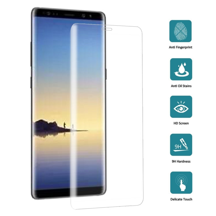 For Galaxy Note 8 0.3mm 9H Surface Hardness 3D Curved Silk-screen Full Screen Tempered Glass Screen Protector, For Galaxy Note 8