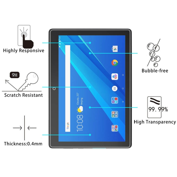 0.4mm 9H Surface Hardness Full Screen Tempered Glass Film for Lenovo Tab E10, Lenovo Tab E10
