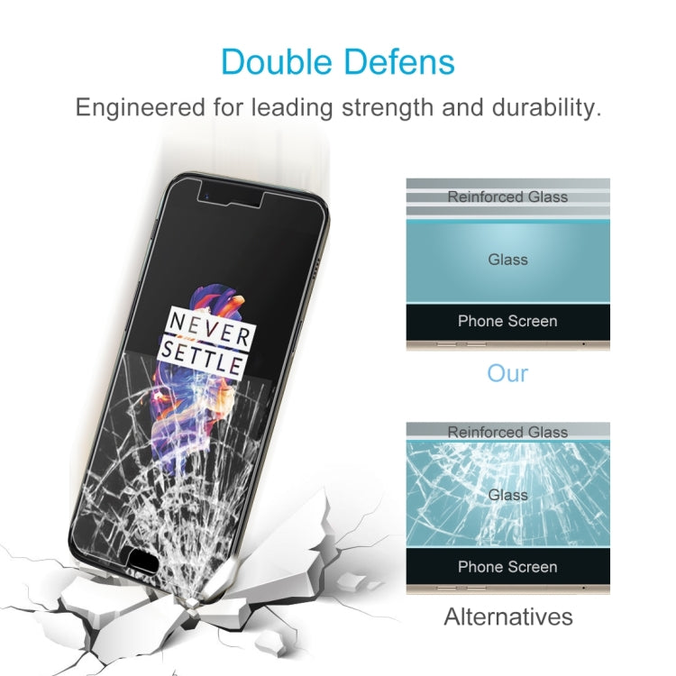 For OnePlus 5 0.3mm 9H Surface Hardness 2.5D Explosion-proof Non-full Screen Tempered Glass Screen Film, For OnePlus 5