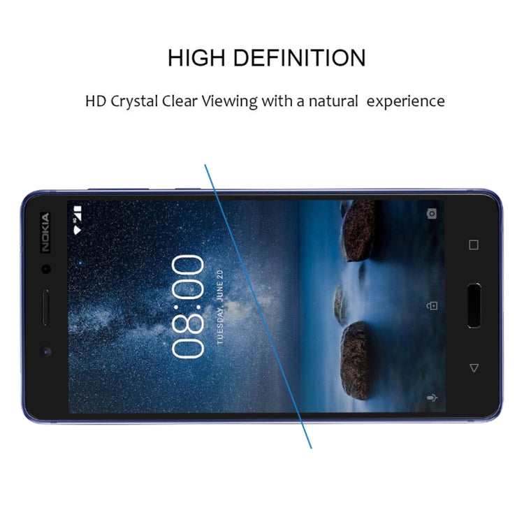 Full Glue Full Cover Screen Protector Tempered Glass film for Nokia 8, For Nokia 8