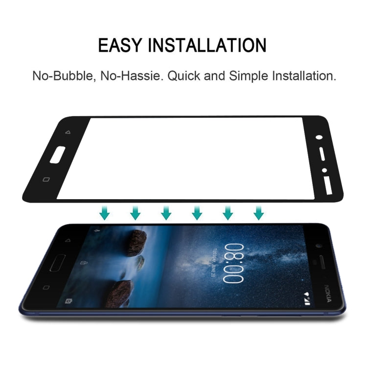 Full Glue Full Cover Screen Protector Tempered Glass film for Nokia 8, For Nokia 8