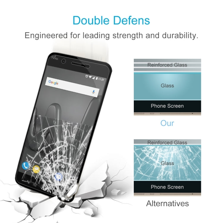 2 PCS for Wiko Harry 0.26mm 9H Surface Hardness 2.5D Curved Edge Tempered Glass Screen Protector, For Wiko Harry