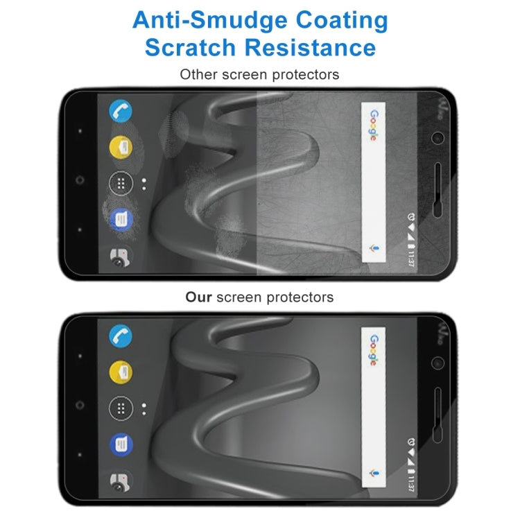 2 PCS for Wiko Harry 0.26mm 9H Surface Hardness 2.5D Curved Edge Tempered Glass Screen Protector, For Wiko Harry