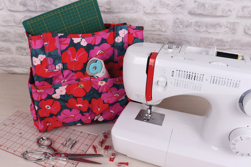 Hobby Gift: Craft Bag: Matt PVC: Modern Floral: Item size: (d/w/h) 13 x 36 x 31cm.