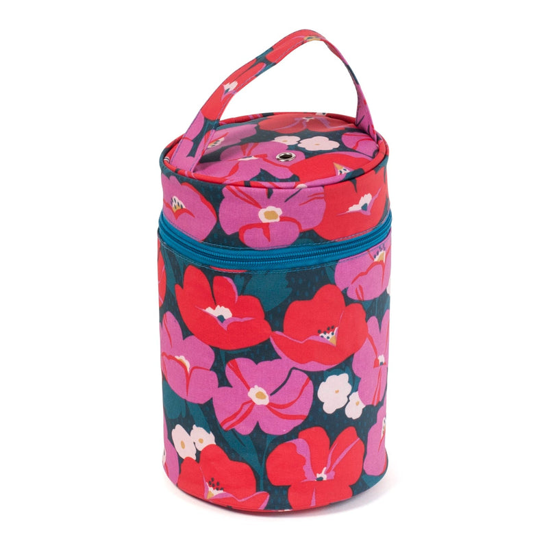 Hobby Gift: Wool Holder: Matt PVC: Modern Floral: Item size: (d/w/h) 14 x 14 x 22cm.