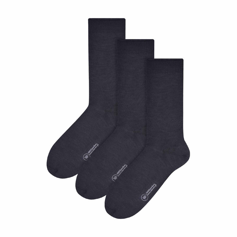 3 Pack Mens Plain 100% Bamboo Socks (2 Sizes)
