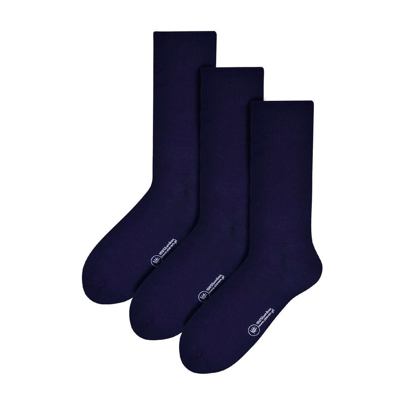 3 Pack Mens Plain 100% Bamboo Socks (2 Sizes)
