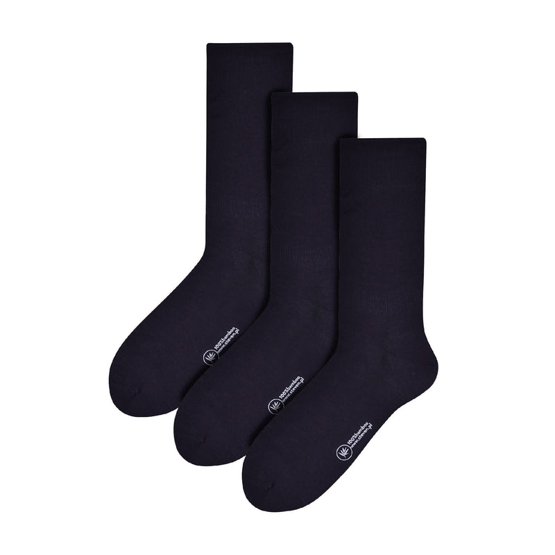 3 Pack Mens Plain 100% Bamboo Socks (2 Sizes)