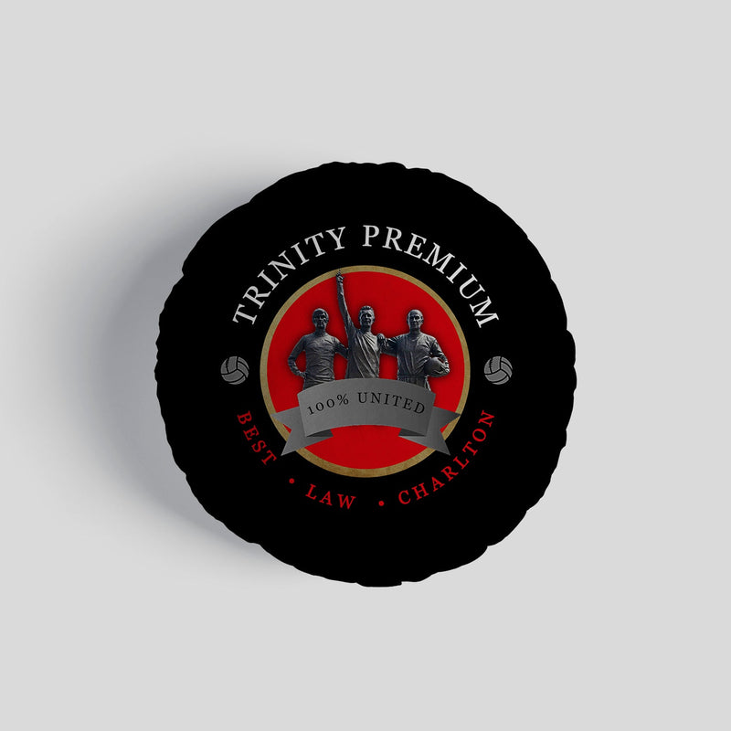 Manchester Red Trinity - Football Legends - Circle Cushion 14"