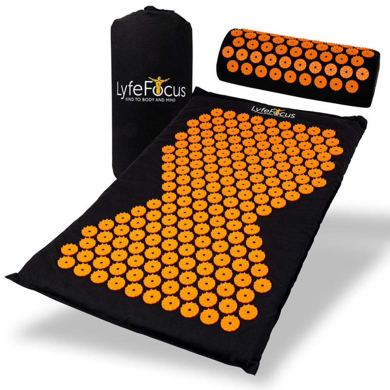 LyfeFocus Acupressure Mat & Pillow (Orange)