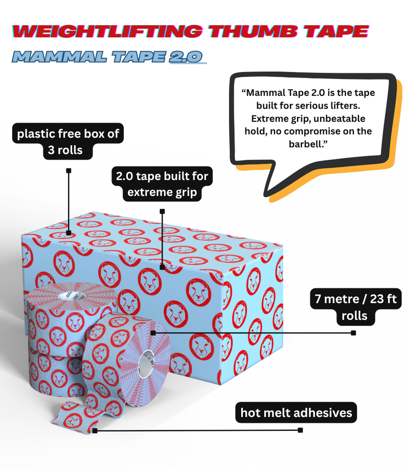 Mammal Tape - 7-Metre - Blue/Red - SPEC 2.0 (3 pack)