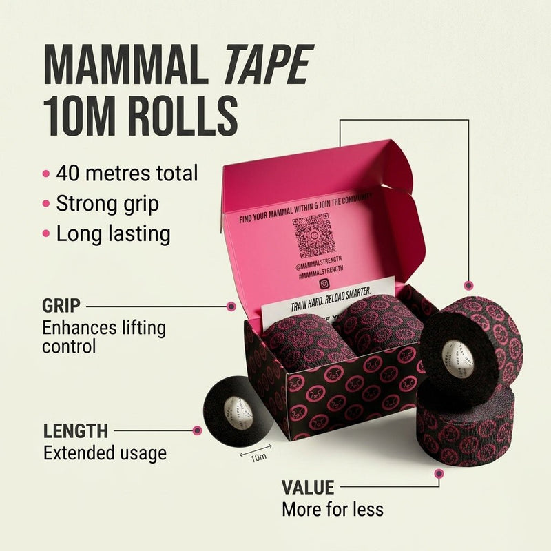 PRE-ORDER ONLY - Mammal Tape - 10-Metre - Black/Pink - SPEC 2.0 (4 pack)