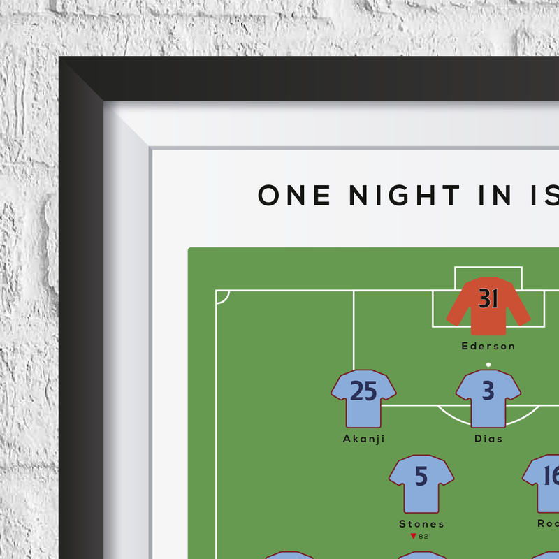 City vs Milan 2023 European Cup Final Print