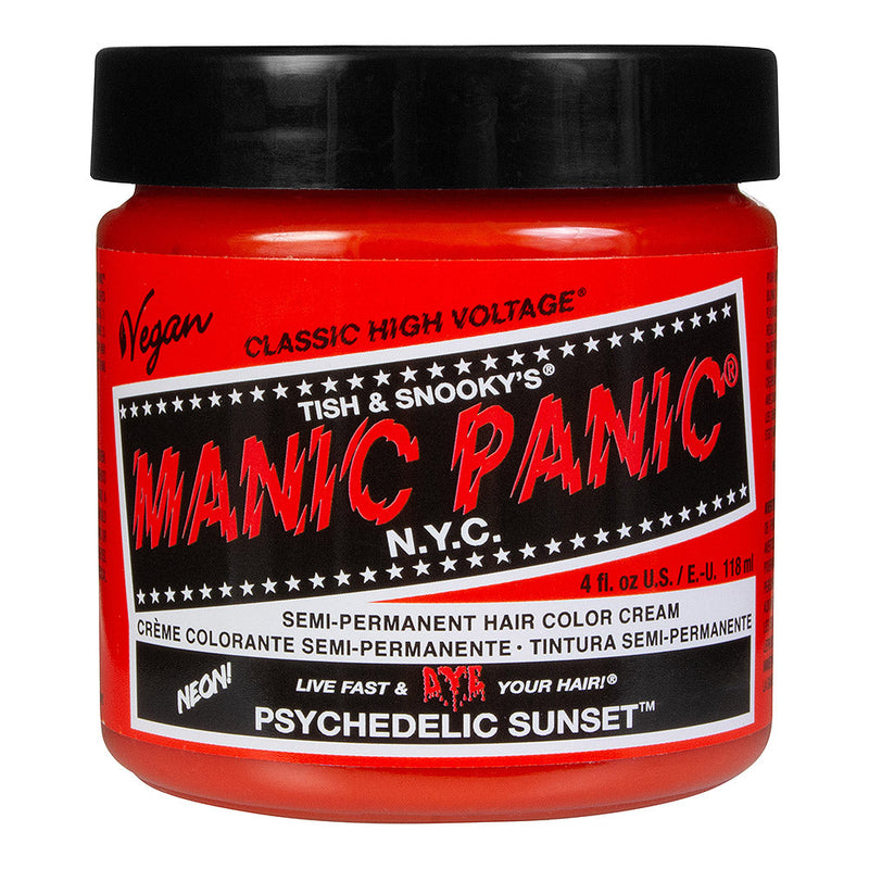 Manic Panic Psychedelic Sunset Semi-Permanent Hair Dye - Vibrant Orange Vegan